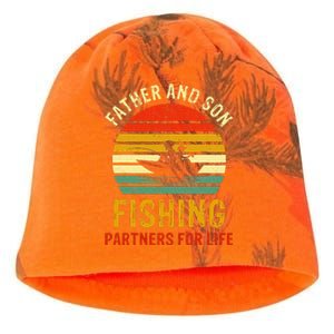 Dad And Son Fishing Partners For Life Kati - Camo Knit Beanie