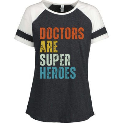 Doctors Are Super Heroes Enza Ladies Jersey Colorblock Tee