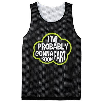 Don't Approach Sarcasm I'm Probably Gonna Fart Soon Funny Mesh Reversible Basketball Jersey Tank