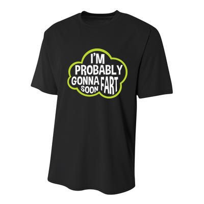 Don't Approach Sarcasm I'm Probably Gonna Fart Soon Funny Youth Performance Sprint T-Shirt