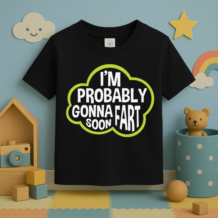 Don't Approach Sarcasm I'm Probably Gonna Fart Soon Funny Toddler T-Shirt