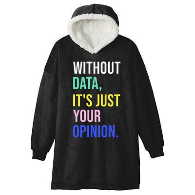 Data Analyst Statistics Statistician Funny Data Engineer Hooded Wearable Blanket