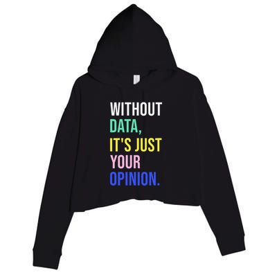 Data Analyst Statistics Statistician Funny Data Engineer Crop Fleece Hoodie