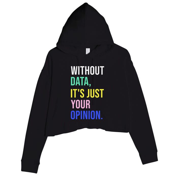 Data Analyst Statistics Statistician Funny Data Engineer Crop Fleece Hoodie