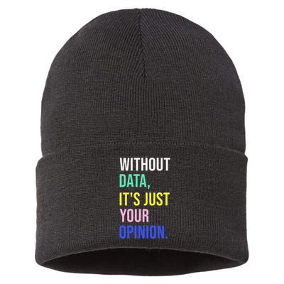 Data Analyst Statistics Statistician Funny Data Engineer Sustainable Knit Beanie