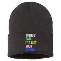 Data Analyst Statistics Statistician Funny Data Engineer Sustainable Knit Beanie
