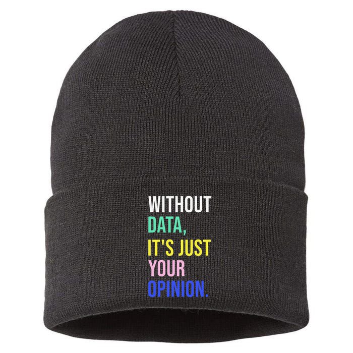 Data Analyst Statistics Statistician Funny Data Engineer Sustainable Knit Beanie