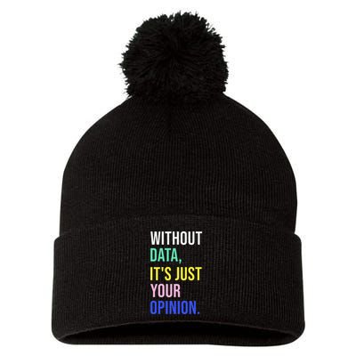 Data Analyst Statistics Statistician Funny Data Engineer Pom Pom 12in Knit Beanie