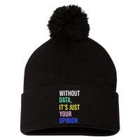 Data Analyst Statistics Statistician Funny Data Engineer Pom Pom 12in Knit Beanie