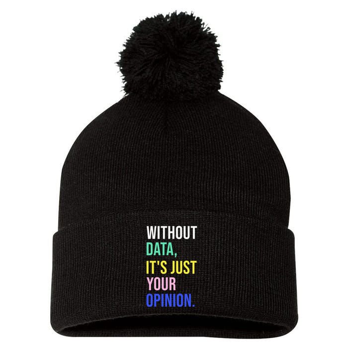 Data Analyst Statistics Statistician Funny Data Engineer Pom Pom 12in Knit Beanie