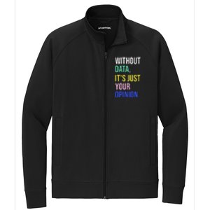 Data Analyst Statistics Statistician Funny Data Engineer Stretch Full-Zip Cadet Jacket