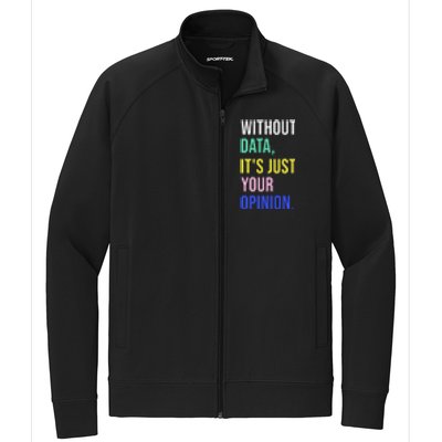 Data Analyst Statistics Statistician Funny Data Engineer Stretch Full-Zip Cadet Jacket