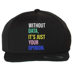 Data Analyst Statistics Statistician Funny Data Engineer Wool Snapback Cap