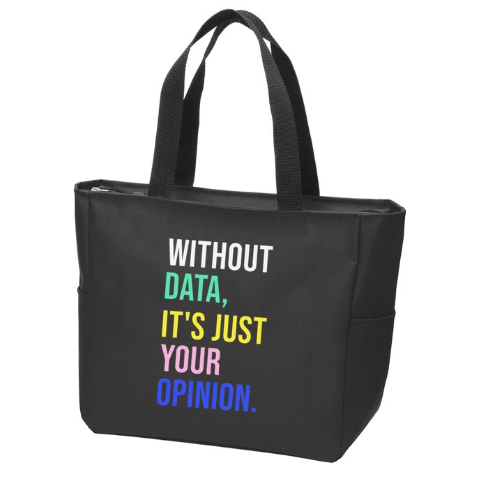 Data Analyst Statistics Statistician Funny Data Engineer Zip Tote Bag