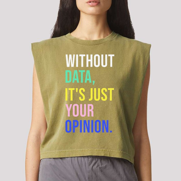 Data Analyst Statistics Statistician Funny Data Engineer Garment-Dyed Women's Muscle Tee