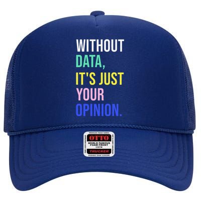 Data Analyst Statistics Statistician Funny Data Engineer High Crown Mesh Back Trucker Hat