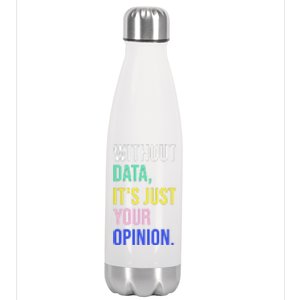 Data Analyst Statistics Statistician Funny Data Engineer Stainless Steel Insulated Water Bottle