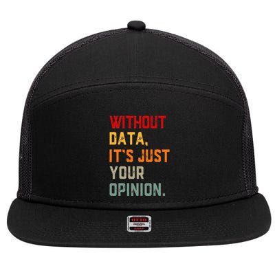 Data Analyst Statistic Statistician Funny Data Engineer Nerd 7 Panel Mesh Trucker Snapback Hat