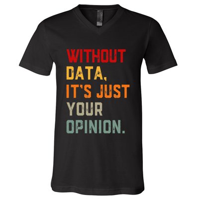 Data Analyst Statistic Statistician Funny Data Engineer Nerd V-Neck T-Shirt