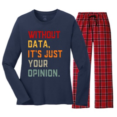 Data Analyst Statistic Statistician Funny Data Engineer Nerd Women's Long Sleeve Flannel Pajama Set 