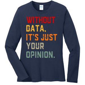 Data Analyst Statistic Statistician Funny Data Engineer Nerd Ladies Long Sleeve Shirt