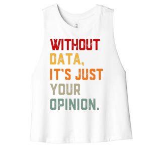 Data Analyst Statistic Statistician Funny Data Engineer Nerd Women's Racerback Cropped Tank