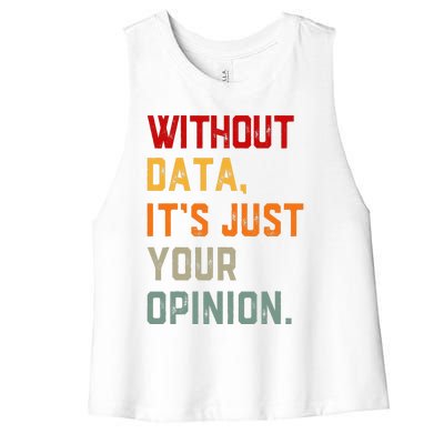 Data Analyst Statistic Statistician Funny Data Engineer Nerd Women's Racerback Cropped Tank