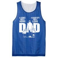 Dad A Sons First Hero Daughters First Love FatherS Day Gift Mesh Reversible Basketball Jersey Tank