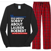 Dear America Sorry About Lauren Boebert Long Sleeve Pajama Set