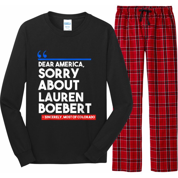 Dear America Sorry About Lauren Boebert Long Sleeve Pajama Set