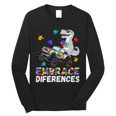 Dinosaur Autism Spectrum For autism mom Long Sleeve Shirt