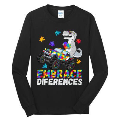 Dinosaur Autism Spectrum For autism mom Tall Long Sleeve T-Shirt