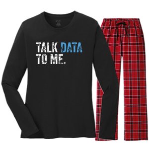 Data Analyst Scientist Statistic Statisticians Data Engineer Women's Long Sleeve Flannel Pajama Set 