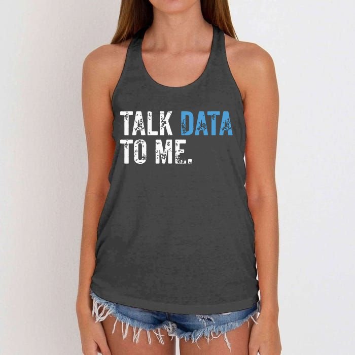 Data Analyst Scientist Statistic Statisticians Data Engineer Women's Knotted Racerback Tank