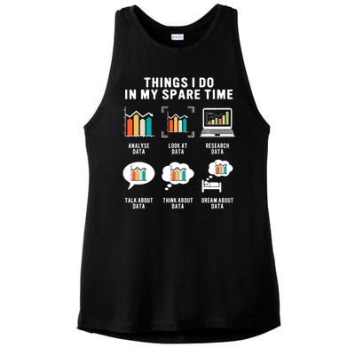 Data Analyst Statistic Scientist Funny Data Engineer Nerd Ladies PosiCharge Tri-Blend Wicking Tank