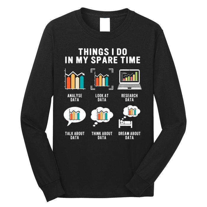 Data Analyst Statistic Scientist Funny Data Engineer Nerd Long Sleeve Shirt