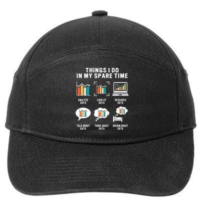 Data Analyst Statistic Scientist Funny Data Engineer Nerd 7-Panel Snapback Hat