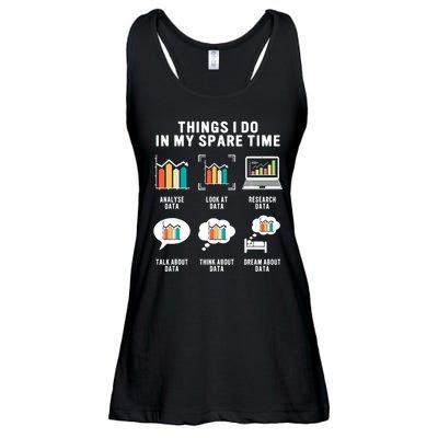 Data Analyst Statistic Scientist Funny Data Engineer Nerd Ladies Essential Flowy Tank