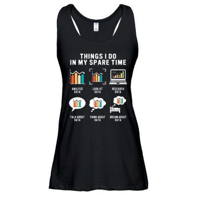 Data Analyst Statistic Scientist Funny Data Engineer Nerd Ladies Essential Flowy Tank