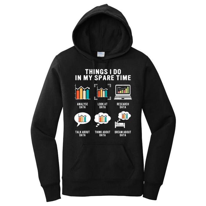 Data Analyst Statistic Scientist Funny Data Engineer Nerd Women's Pullover Hoodie