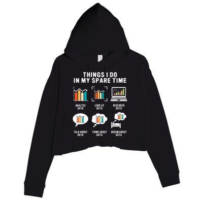 Data Analyst Statistic Scientist Funny Data Engineer Nerd Crop Fleece Hoodie