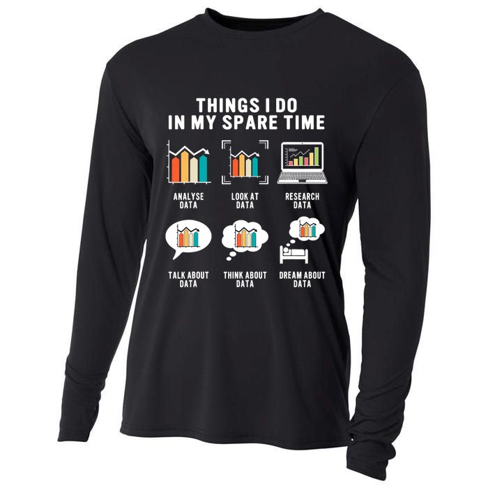 Data Analyst Statistic Scientist Funny Data Engineer Nerd Cooling Performance Long Sleeve Crew