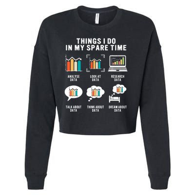 Data Analyst Statistic Scientist Funny Data Engineer Nerd Cropped Pullover Crew