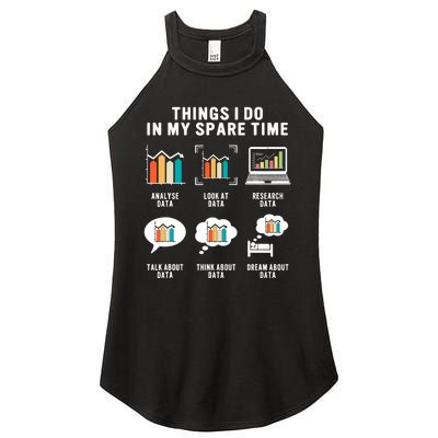 Data Analyst Statistic Scientist Funny Data Engineer Nerd Women's Perfect Tri Rocker Tank