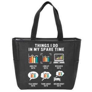 Data Analyst Statistic Scientist Funny Data Engineer Nerd Zip Tote Bag