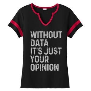 Data Analyst Statistic Statistician Funny Data Engineer Nerd Ladies Halftime Notch Neck Tee