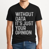 Data Analyst Statistic Statistician Funny Data Engineer Nerd V-Neck T-Shirt
