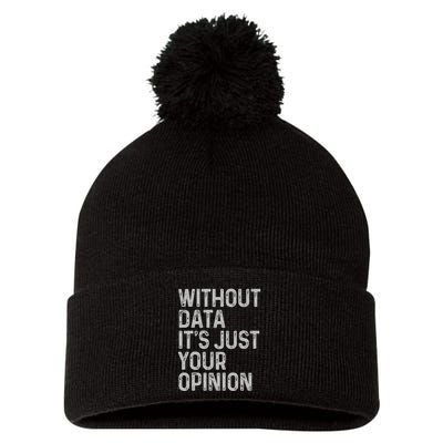Data Analyst Statistic Statistician Funny Data Engineer Nerd Pom Pom 12in Knit Beanie