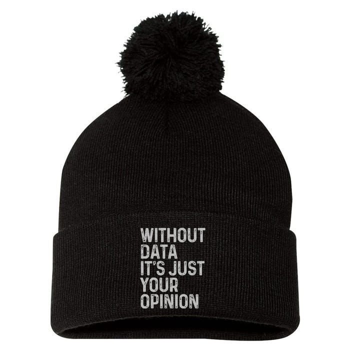 Data Analyst Statistic Statistician Funny Data Engineer Nerd Pom Pom 12in Knit Beanie