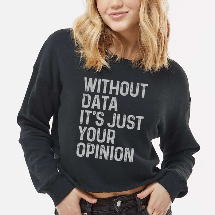 Data Analyst Statistic Statistician Funny Data Engineer Nerd Cropped Pullover Crew